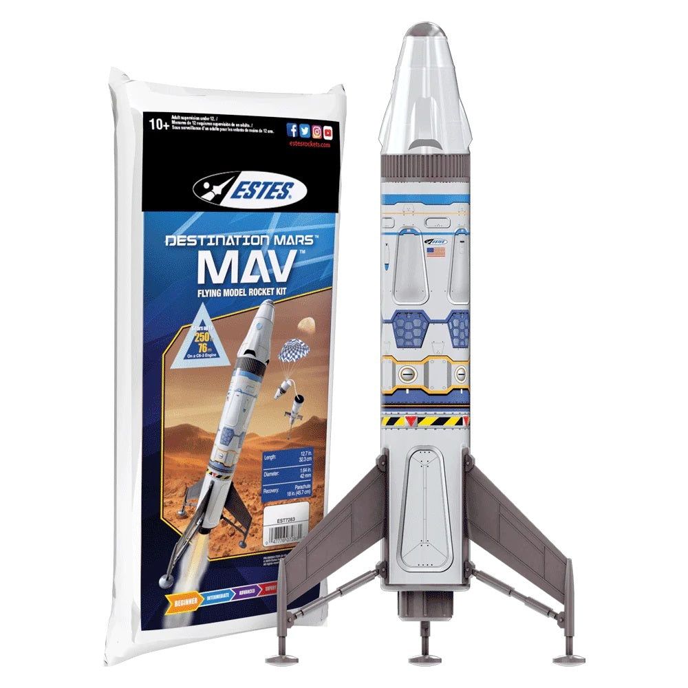 EST-7283 Estes Destination Mars MAV  Model Rocket Kit (18mm Standard Engine) Estes