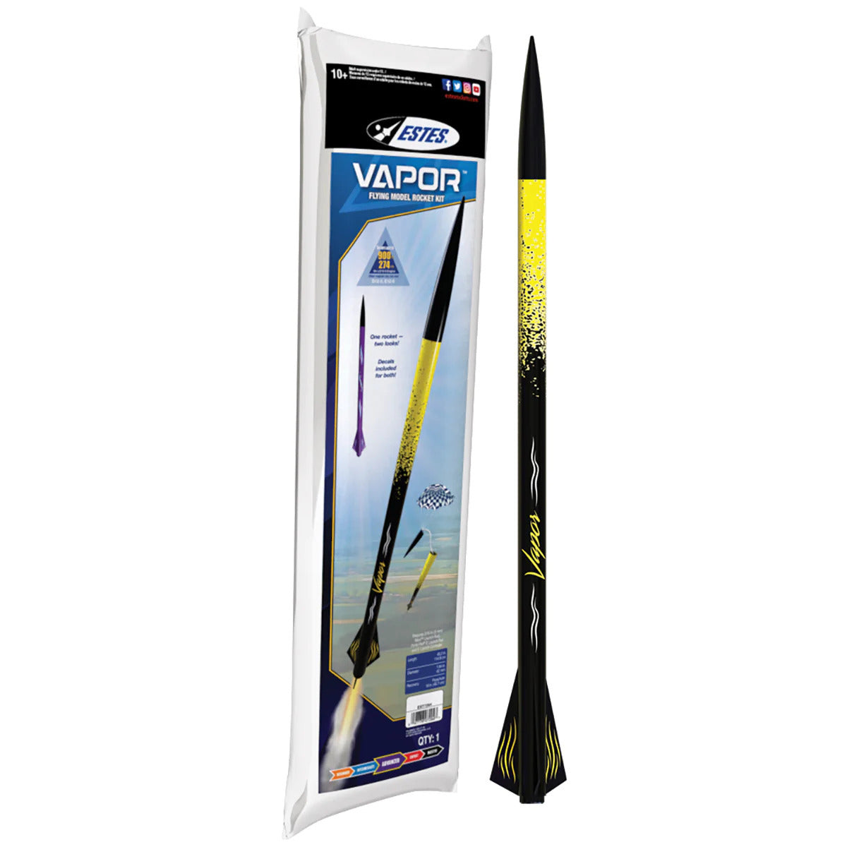 EST-7294 Estes Vapor Advanced Model Rocket Kit (24mm Engine) [7294] Estes