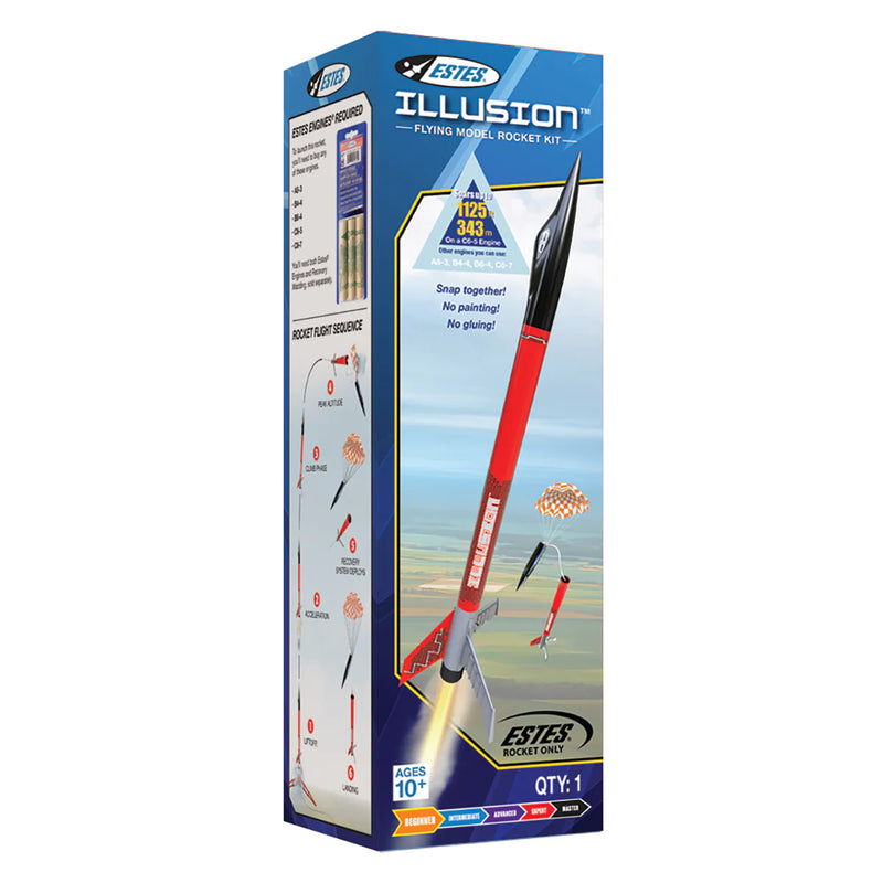 EST-7299 Estes Illusion Beginner Model Rocket Kit (18mm Standard Engine)