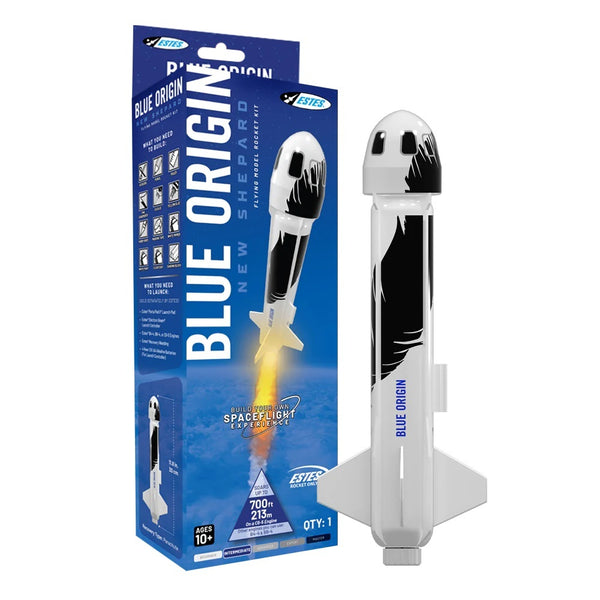 EST-7315 Estes Blue Origin New Shepard Intermediate Rocket Kit (18mm Standard Engine)