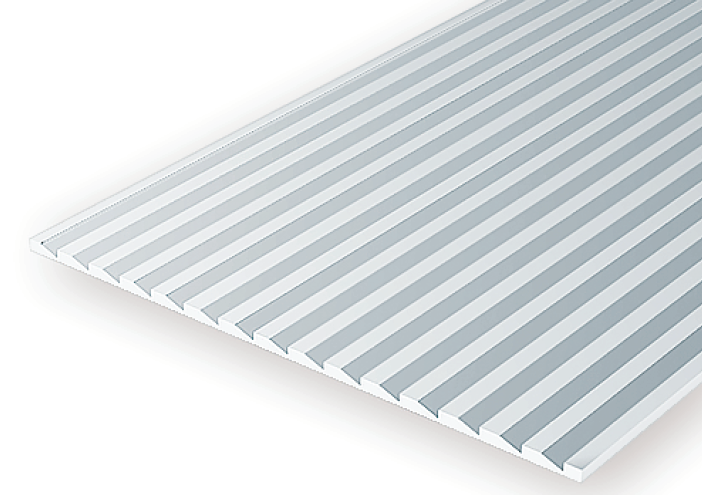 Evergreen White Polystyrene Novelty Siding Sheet 0.060 x 6 x 12" / 1.5mm x 15cm x 30cm (1)