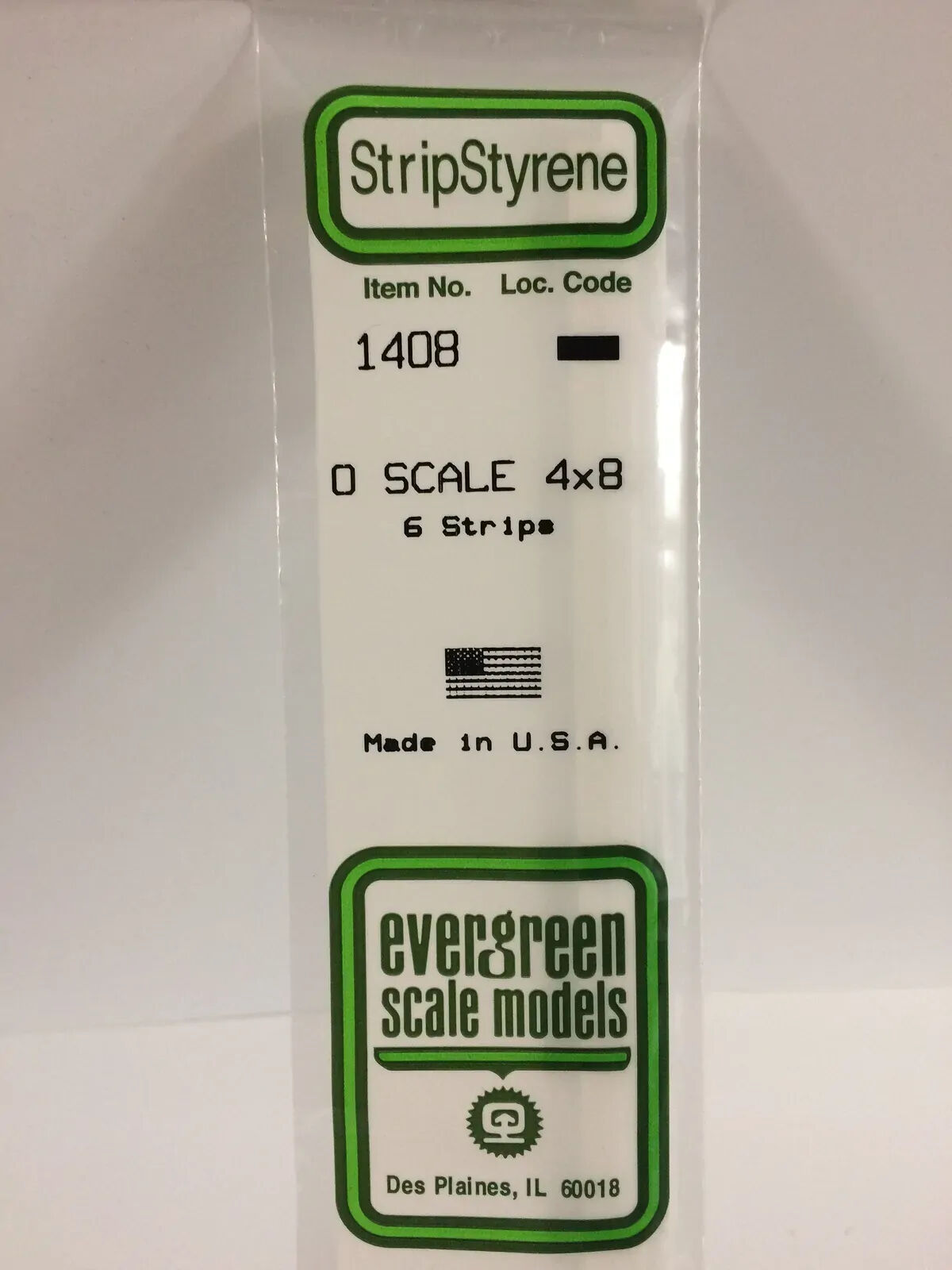 Evergreen White Polystyrene Novelty Sheet 0.083 x 12 x 24" / 2.1mm x 30cm x 61cm (1)