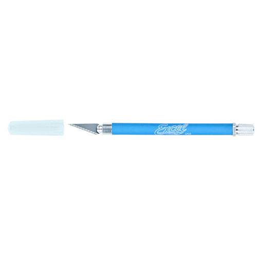 EXCEL 16019 EXCEL K18 SOFT GRIP KNIFE NON ROLL WITH SAFETY CAP (BLUE) Excel