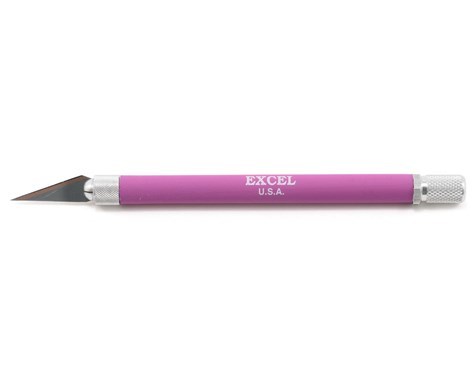 EXCEL 16025 EXCEL K18 SOFT GRIP KNIFE NON ROLL WITH SAFETY CAP (PURPLE)