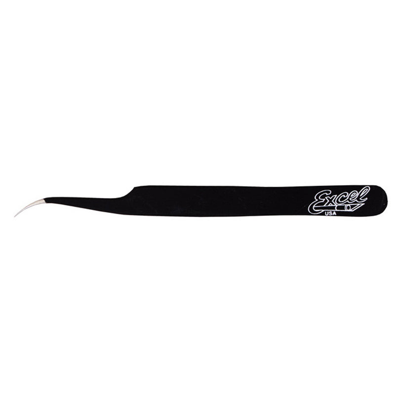 EXCEL 30420 4.5  SLANT POINT TWEEZERS (BLACK) Excel