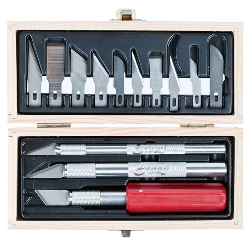 EXCEL 44282 HOBBY KNIFE SET - WOODEN BOX Excel
