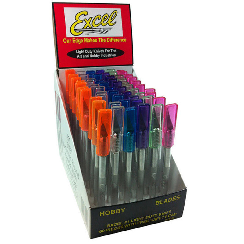 EXL77K01 EXCEL 77K01 EXCEL K1 LIGHT DUTY KNIFE DISPLAY (PKG 60PCS)
