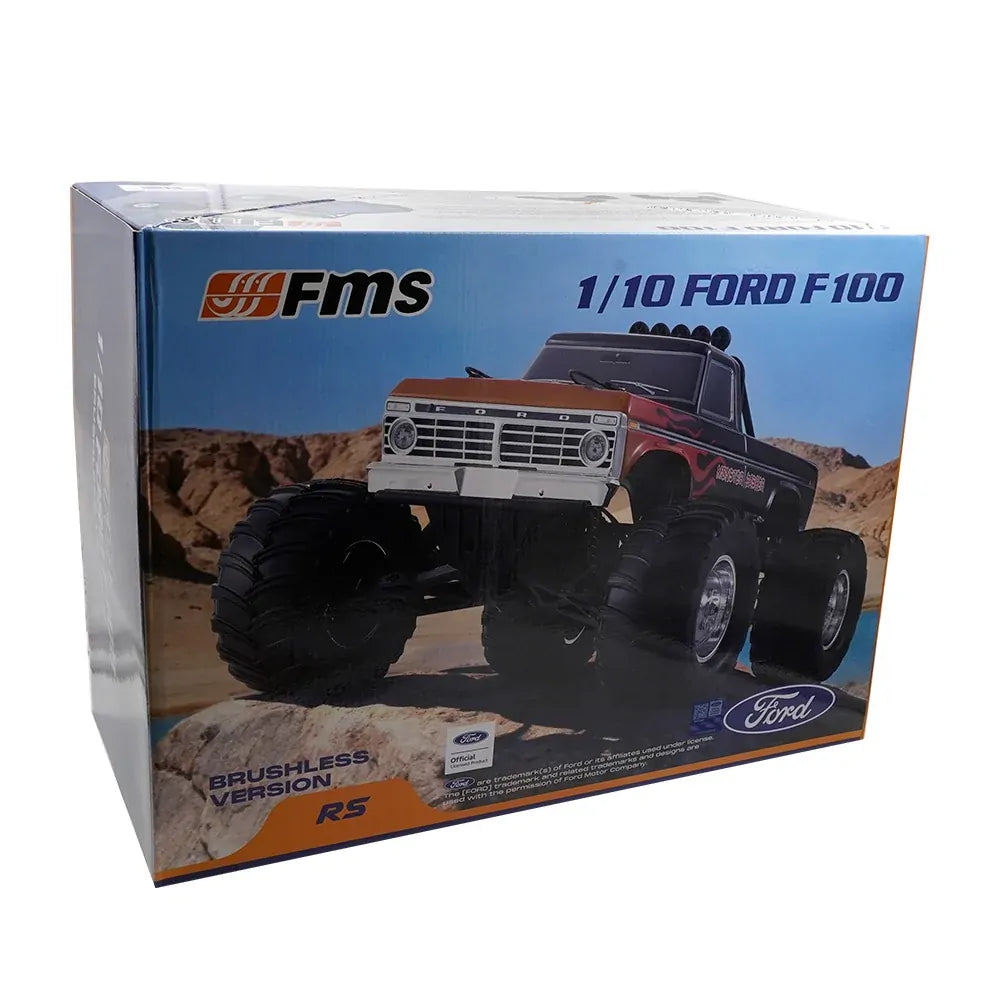 FMS Ford F-100 1/10th RC Monster Truck Brushless RTR Black FMS11023RSBK-BL