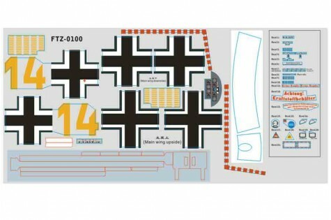 Decal Sheet for BF-109 1400mm FMS