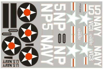 Decal Sheet 800mm T-28 Red FMS