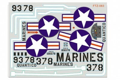 Sticker F4U 1700mm Grey FMS