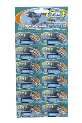 FP-GP10SET2 FORCE Turbo No T6 Glow Plug (Sold in 12 pieces) Force Engines