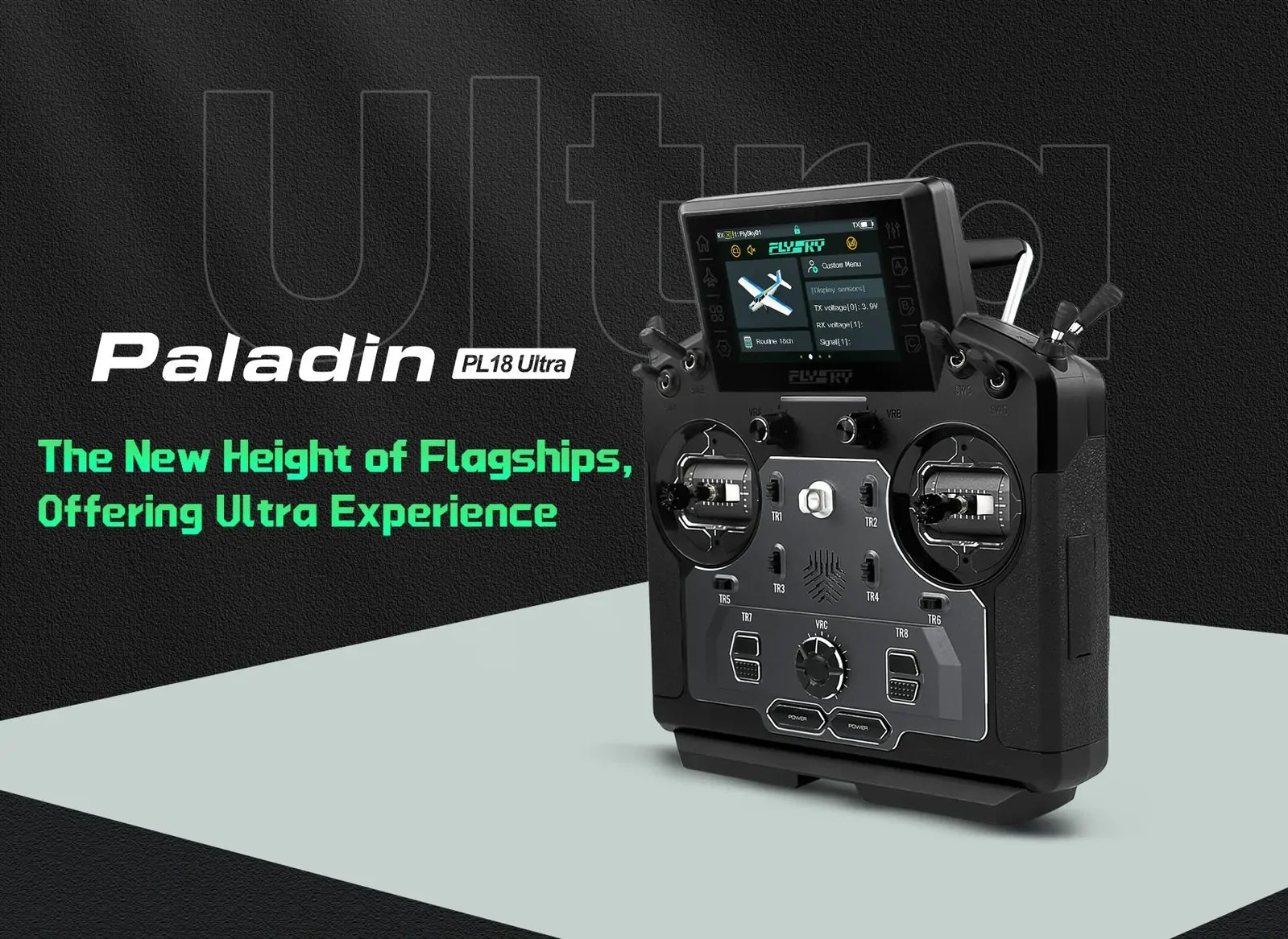 FLYSKY PL18 Ultra Paladin 18CH Radio Remote Controller 3.5-inch IPS Touch Screen Compatible with AFHDS 3 Protocol Receiver for RC Car Boat Airplane Ai