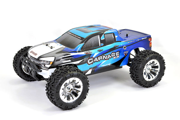 FTX-5537B Carnage Blue Brushed Truck w/batt & charger