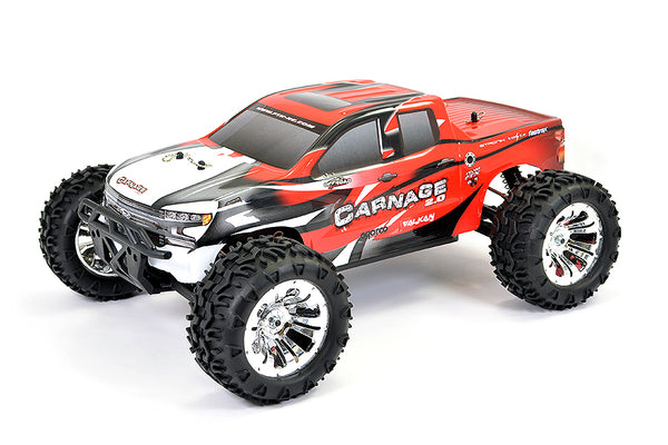 FTX-5537R Carnage Red Brushed Truck w/batt & charger