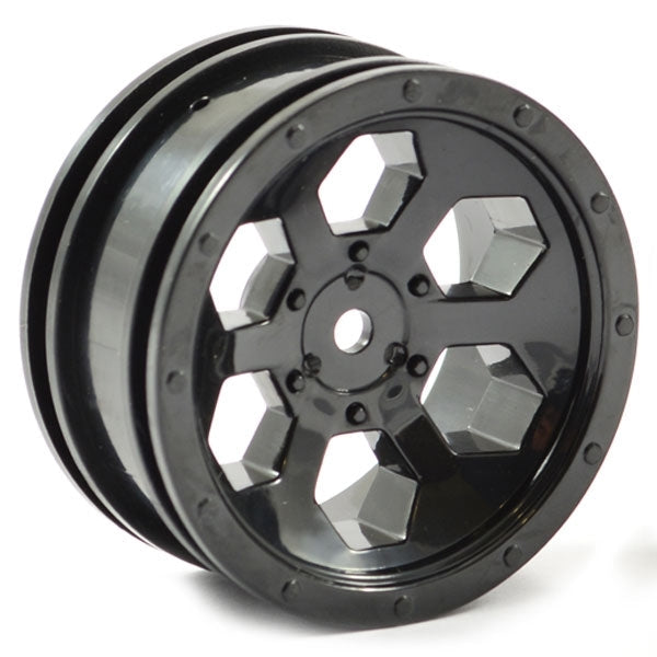 FTX-8168B 6Hex Wheel (2) - Black Outback FTX
