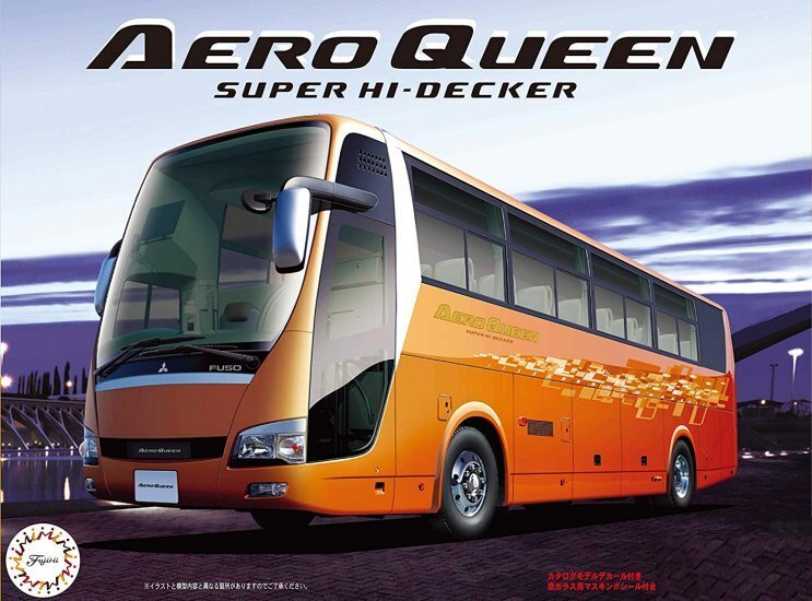 FUJ01200 Fujimi 1/32 Mitsubishi Fuso Aero Queen Super Hi Decker (BUS-4) Plastic Model Kit [01200] Fujimi