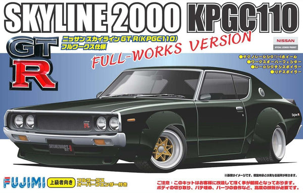 FUJ03803 Fujimi 1/24 Nissan Skyline GT-R Full-Works Over Fender Race (ID-136) Plastic Model Kit [03803]