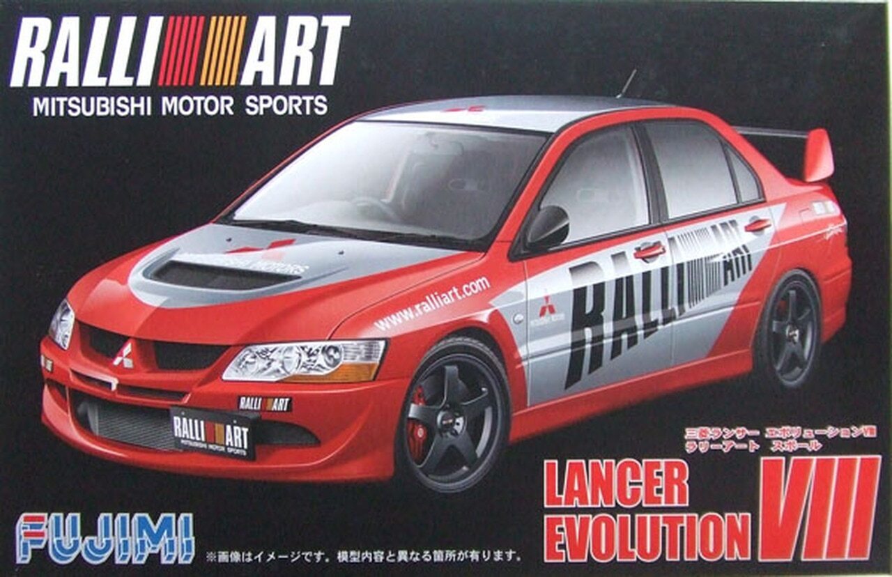 FUJ03817 Fujimi 1/24 Mitsubishi Lancer Evolution VIII RALLIART (ID-148) Plastic Model Kit [03817] Fujimi