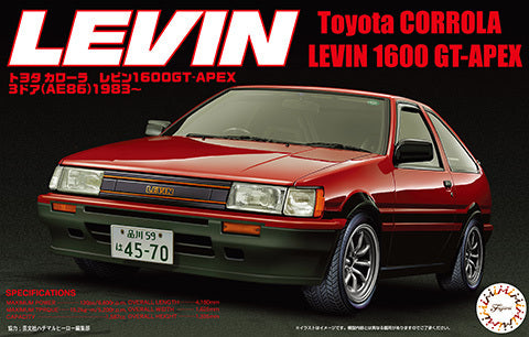 FUJ04723 Fujimi 1/24 Toyota AE86 Levin '83 (ID-9) Plastic Model Kit