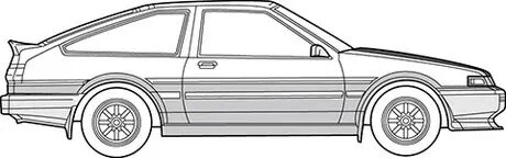 Fujimi 1/24 Toyoya AE86 Trueno w/Carbon Hood Decal [Tohge-3 EX-1] Plastic Model Kit