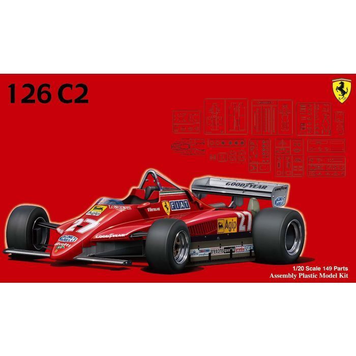 FUJ09194 Fujimi 1/20 Ferrari 126C2 1982 (GP-2) Plastic Model Kit [09194]