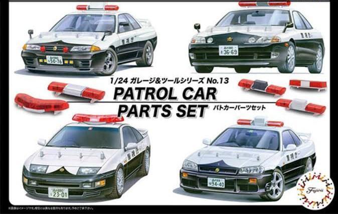 FUJ11646 Fujimi 1/24 Police Car Parts Set (GT-13) Plastic Model Kit