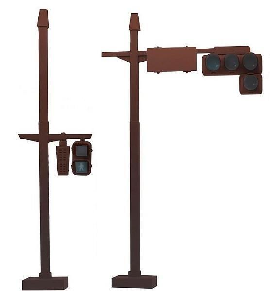 FUJ11655 Fujimi 1/24 The Signal Set Special Ed. (Vehicle Signal/Crosswalk Signal, Brown) (GT-35 EX-1) [11655]