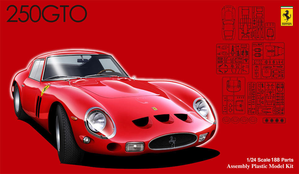 FUJ12337 Fujimi 1/24 Ferrari 250 GTO (RS-35) Plastic Model Kit [12337] Fujimi