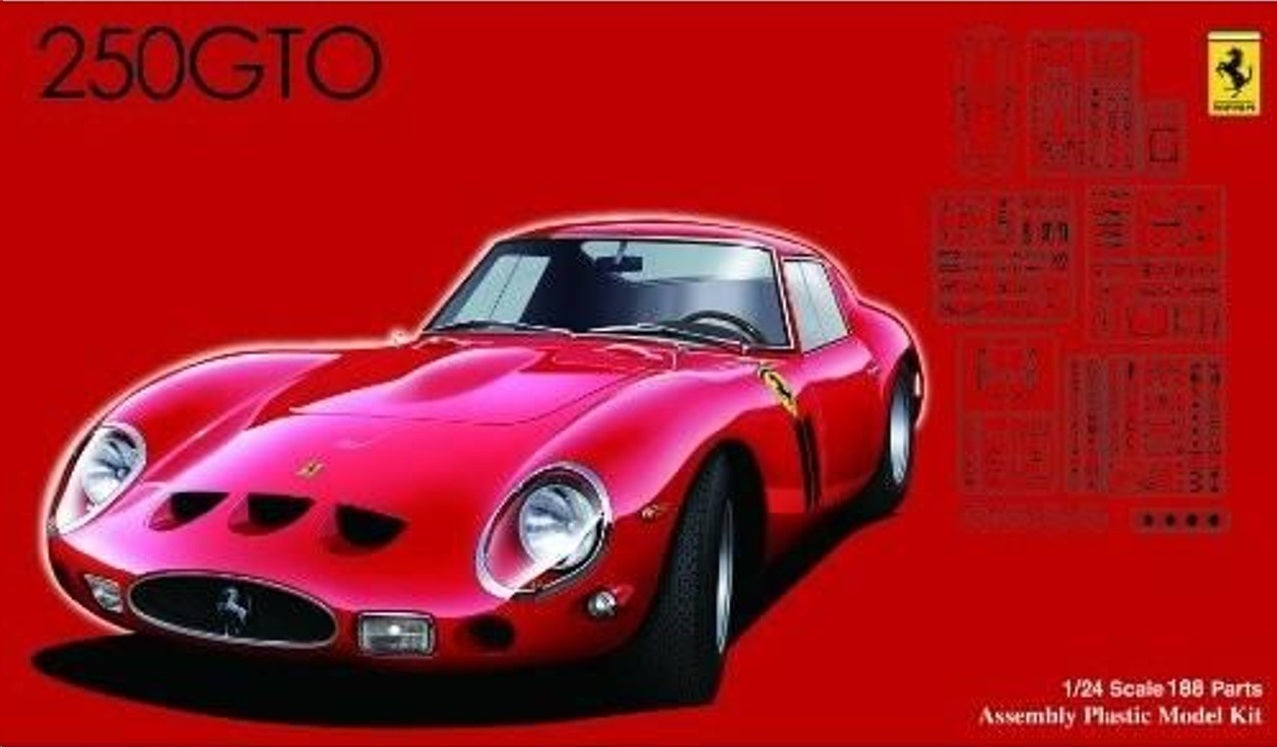 FUJ12354 Fujimi 1/24 Ferrari 250GTO with Etching Parts (FR-11) Plastic Model Kit Fujimi