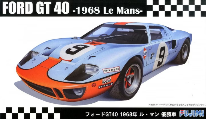 FUJ12605 Fujimi 1/24 Ford GT40 '68 LeMans Winner (RS-97) Plastic Model Kit [12605] Fujimi