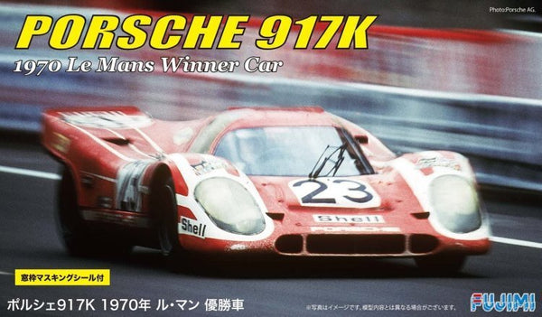 FUJ12607 Fujimi 1/24 Porsche 917K `70 LeMans Winner w/Window Frame Masking (RS-49) Plastic Model Kit [12607]