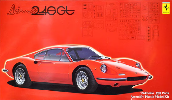 FUJ12652 Fujimi 1/24 Ferrari Dino 246GT Early Production/Late Production (RS-116) Plastic Model Kit [12652] Fujimi