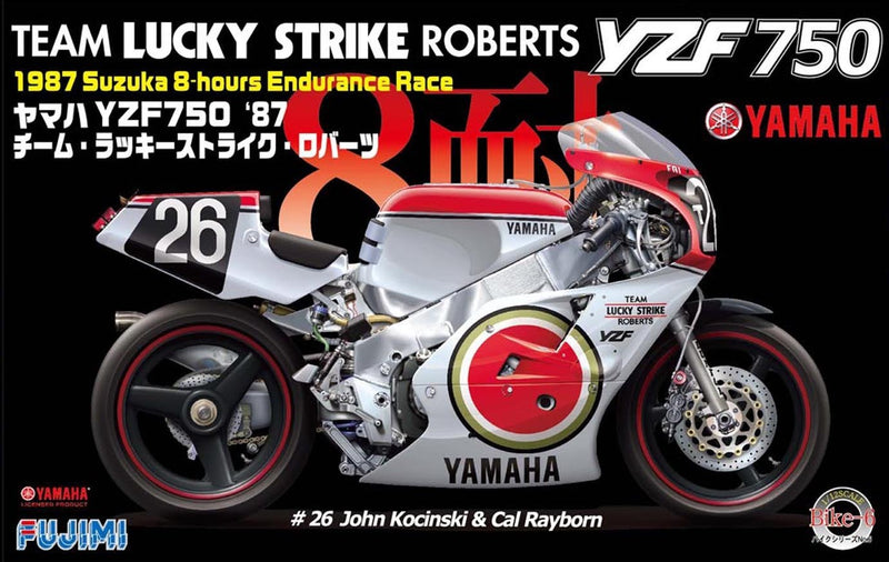 FUJ14136 Fujimi 1/12 YAMAHA YZF750 LUCKY STRIKE ROBERTS (Bike-No6) Plastic Model Kit