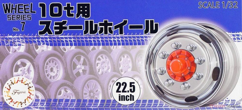 FUJ19348 Fujimi 1/32 Steel Wheel for 10t 22.5inch (Wheel-07) Plastic Model Kit