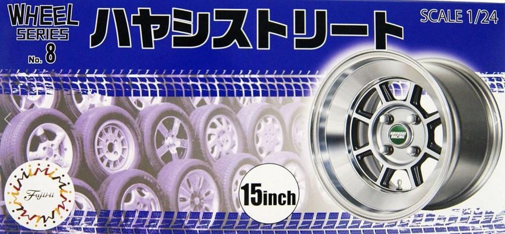 FUJ19349 Fujimi 1/24 Hayashi Street 15inch (Wheel-08) Plastic Model Kit Fujimi