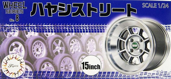 FUJ19349 Fujimi 1/24 Hayashi Street 15inch (Wheel-08) Plastic Model Kit