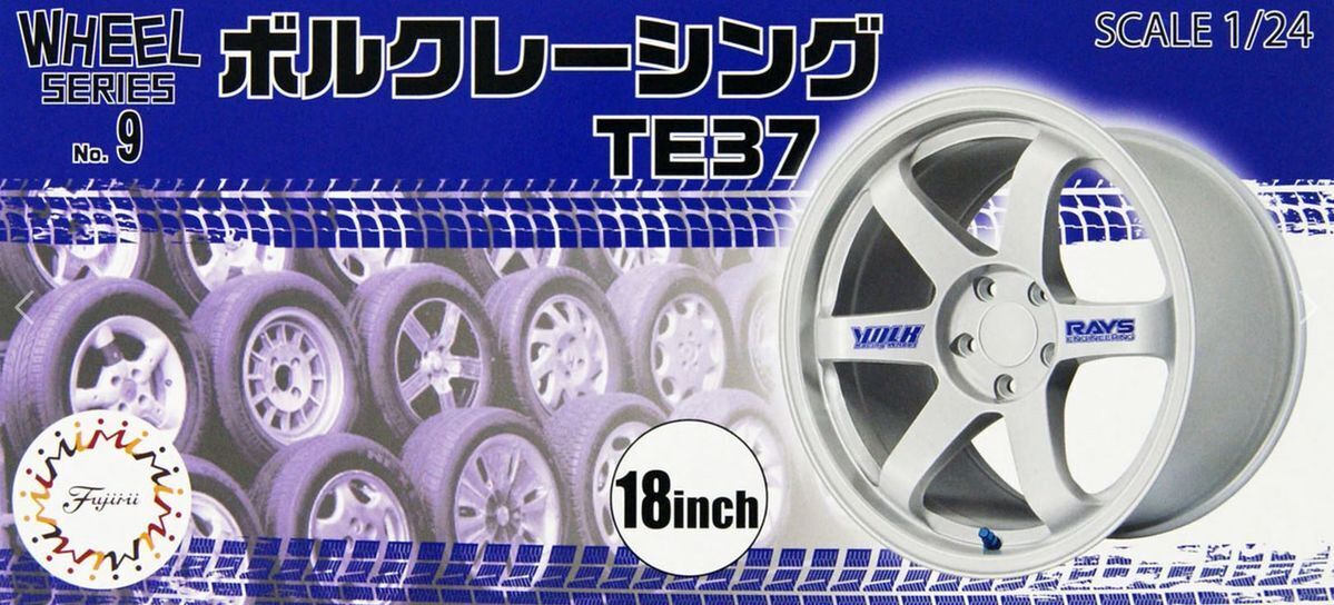 Fujimi 1/24 Volk Racing TE37 18inch [Wheel-09] Wheels for Plastic Models