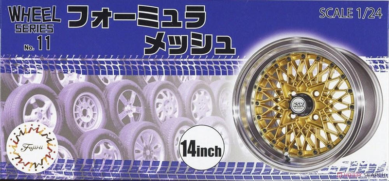 FUJ19352 Fujimi 1/24 Volk Mesh 14inch (Wheel-11) Plastic Model Kit