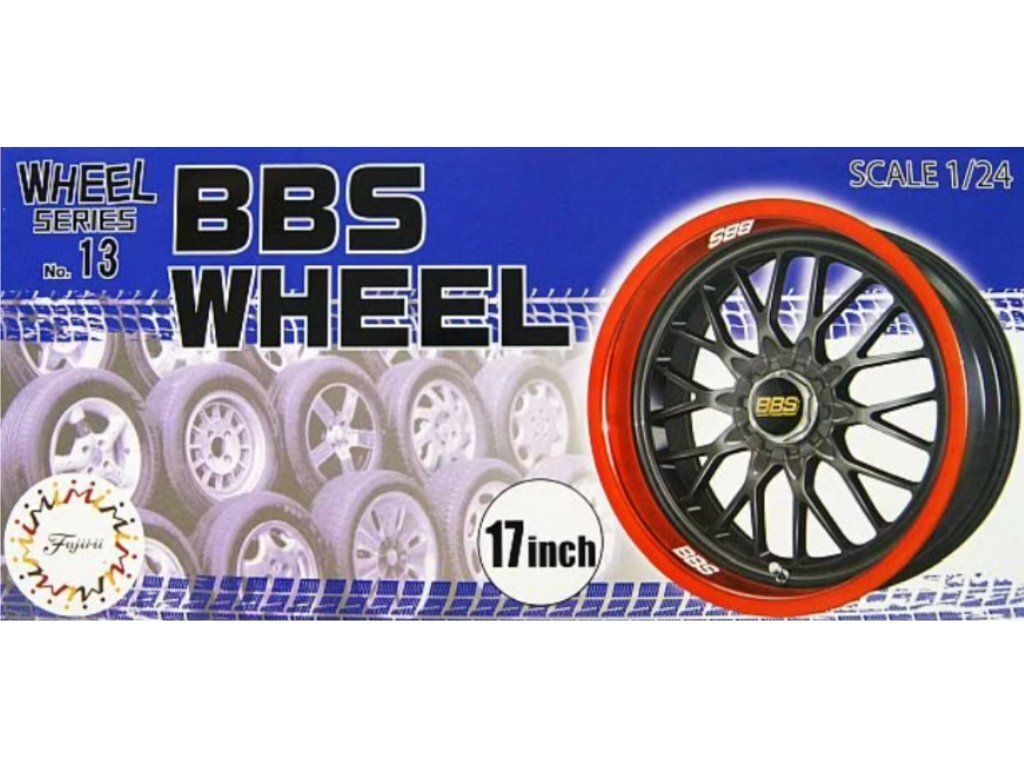 FUJ19354 Fujimi 1/24 BBS Wheel 17inch (Wheel-13) Plastic Model Kit Fujimi