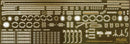 FUJ43266 Fujimi 1/700 Photo-Etched Parts for IJN Light Cruiser Kitakami (w/2 pcs 25mm MG) (TOKU - 85 EX-1) Fujimi
