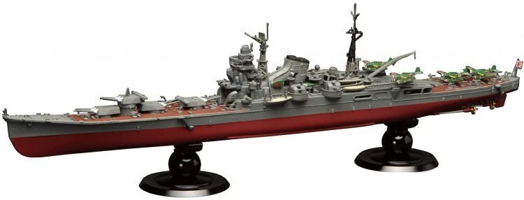 FUJ45156 Fujimi 1/700 IJN Cruiser Tone Full Hull Model (KG-10) Plastic Model Kit [45156]