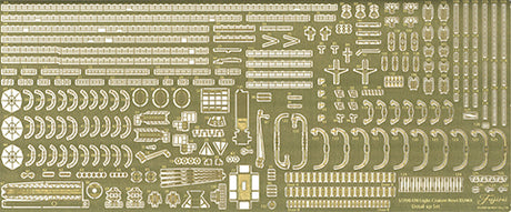 FUJ46083 Fujimi 1/700 Photo-Etched Parts Set for IJN Light Cruiser Kuma (NX-17 EX-101) Plastic Model Kit