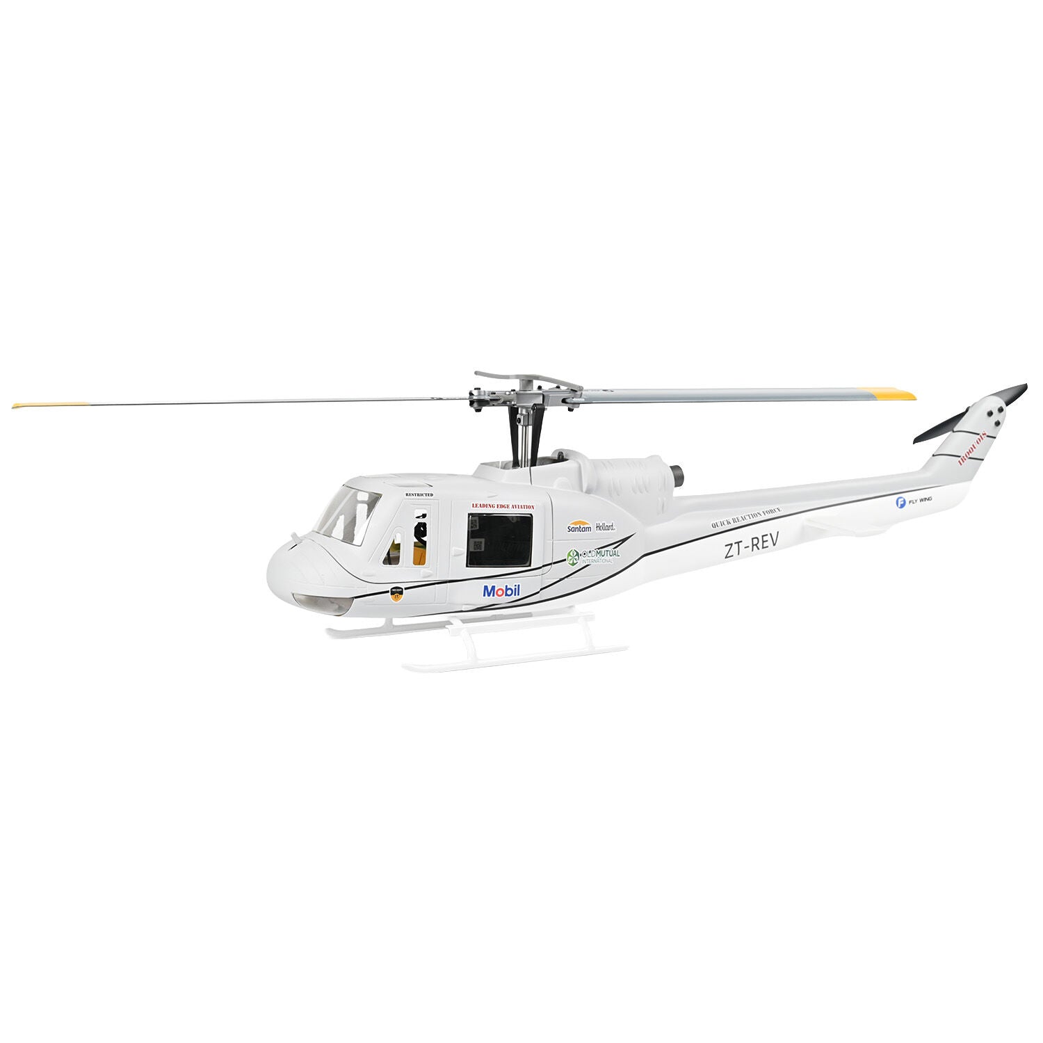 Flywing UH1 3D GPS 10Ch RC Helicopter - Two Blades Gray RTF