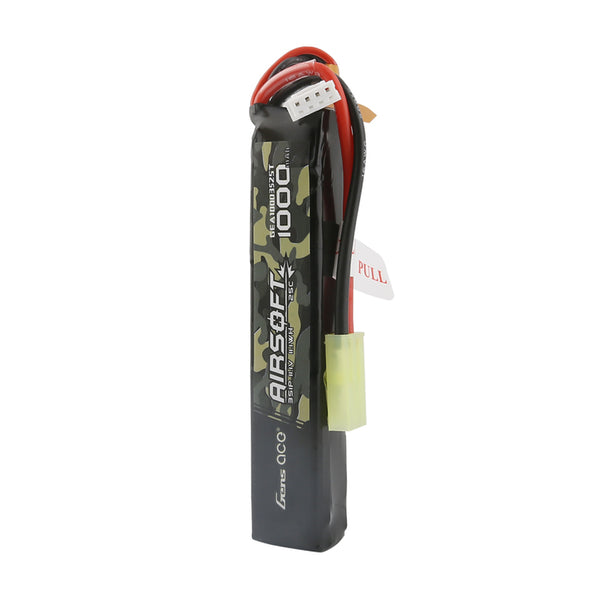 Gens Ace 3S Airsoft 1000mAh 11.1V 25C Soft Case LiPo Battery (Tamiya)