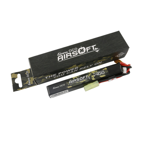 Gens Ace 2S Airsoft 1400mAh 7.4V 25C Soft Case LiPo Battery (Tamiya)