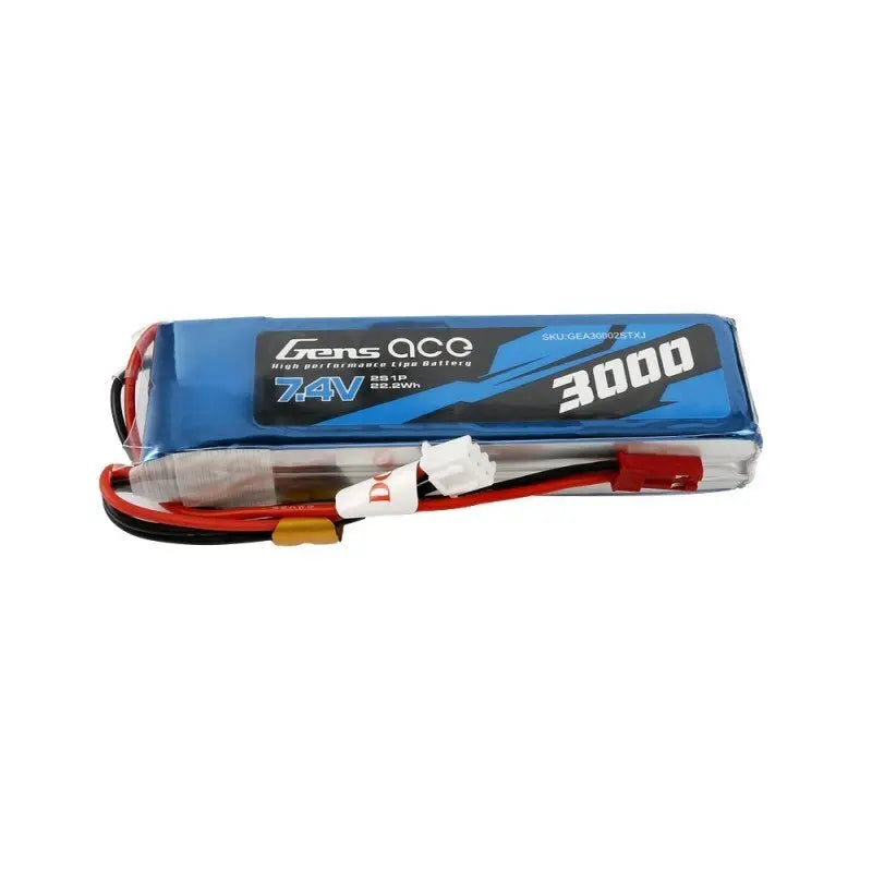Gens Ace 2S 3000mAh 7.4V TX Soft Case LiPo Battery (JST) Gens Ace