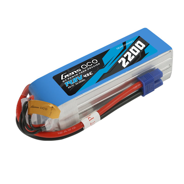 Gens Ace 3S 2200mAh 11.1V 25C Soft Case LiPo Battery (EC3)