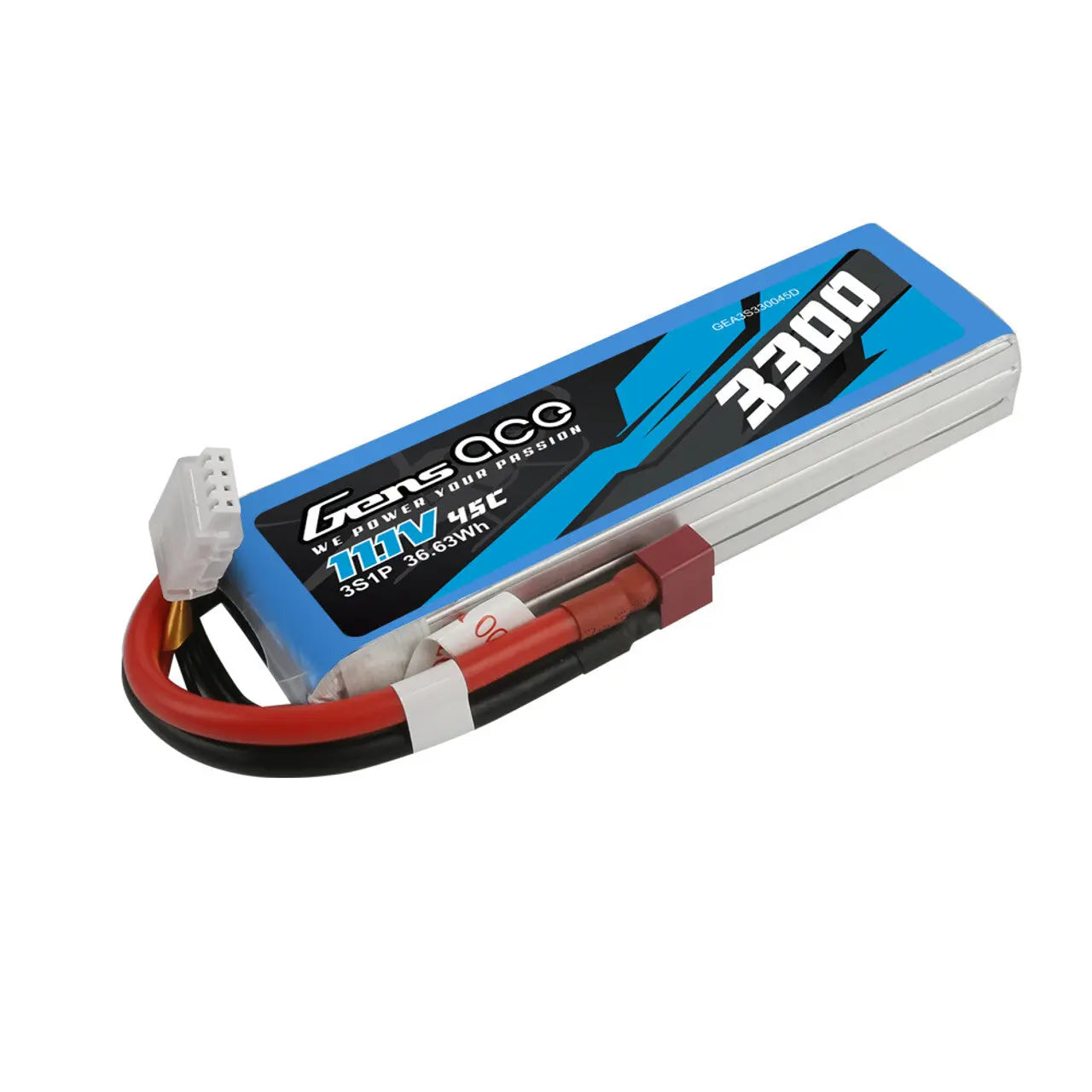 Gens Ace 3S 3300mAh 11.1V 45C Soft Case LiPo Battery (Deans) Gens Ace