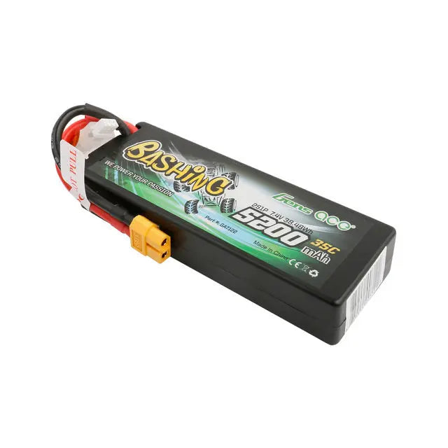 Gens Ace 2S Bashing 5200mAh 7.4V 35C Hardcase/Hardwired LiPo Battery (XT60) Gens Ace